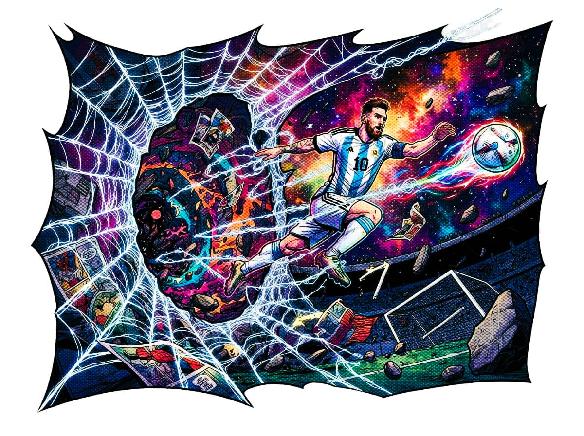Messi Kozmik Ağ Oversıze T-Shırt