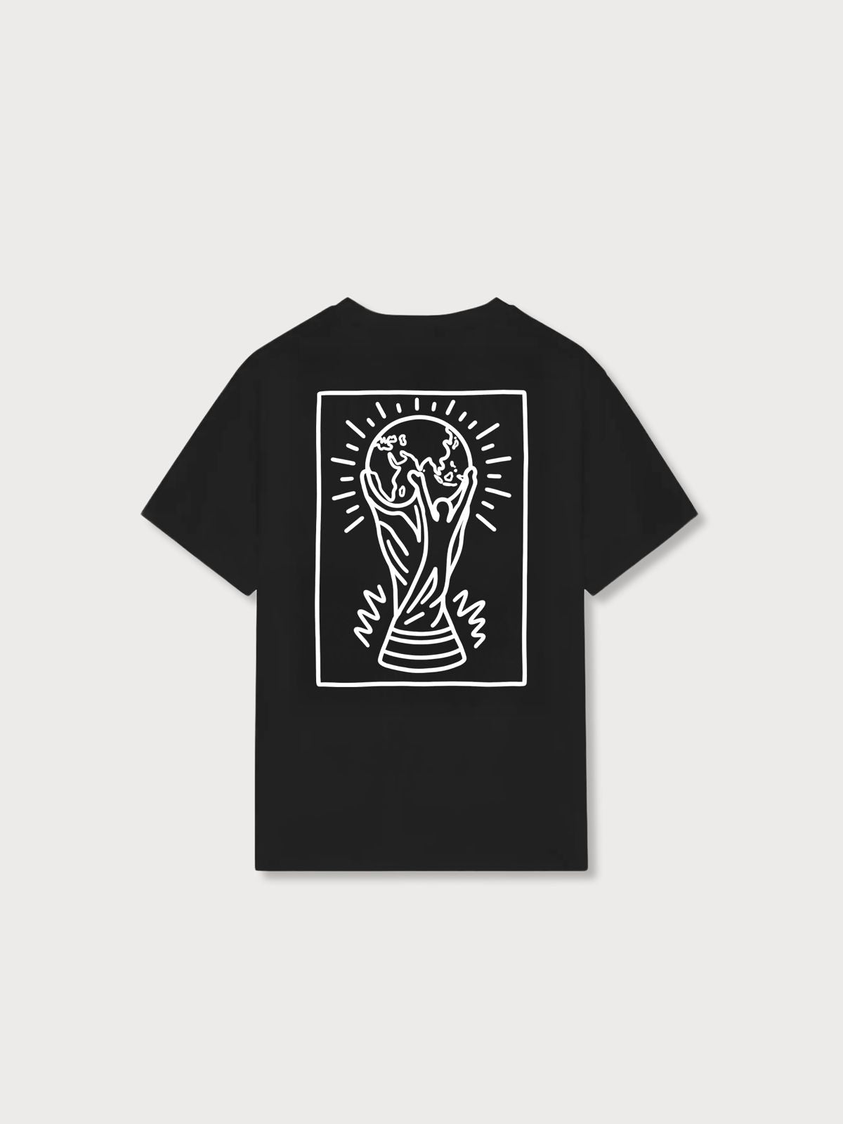 World Cup Kupa Çizim Oversıze T-Shırt