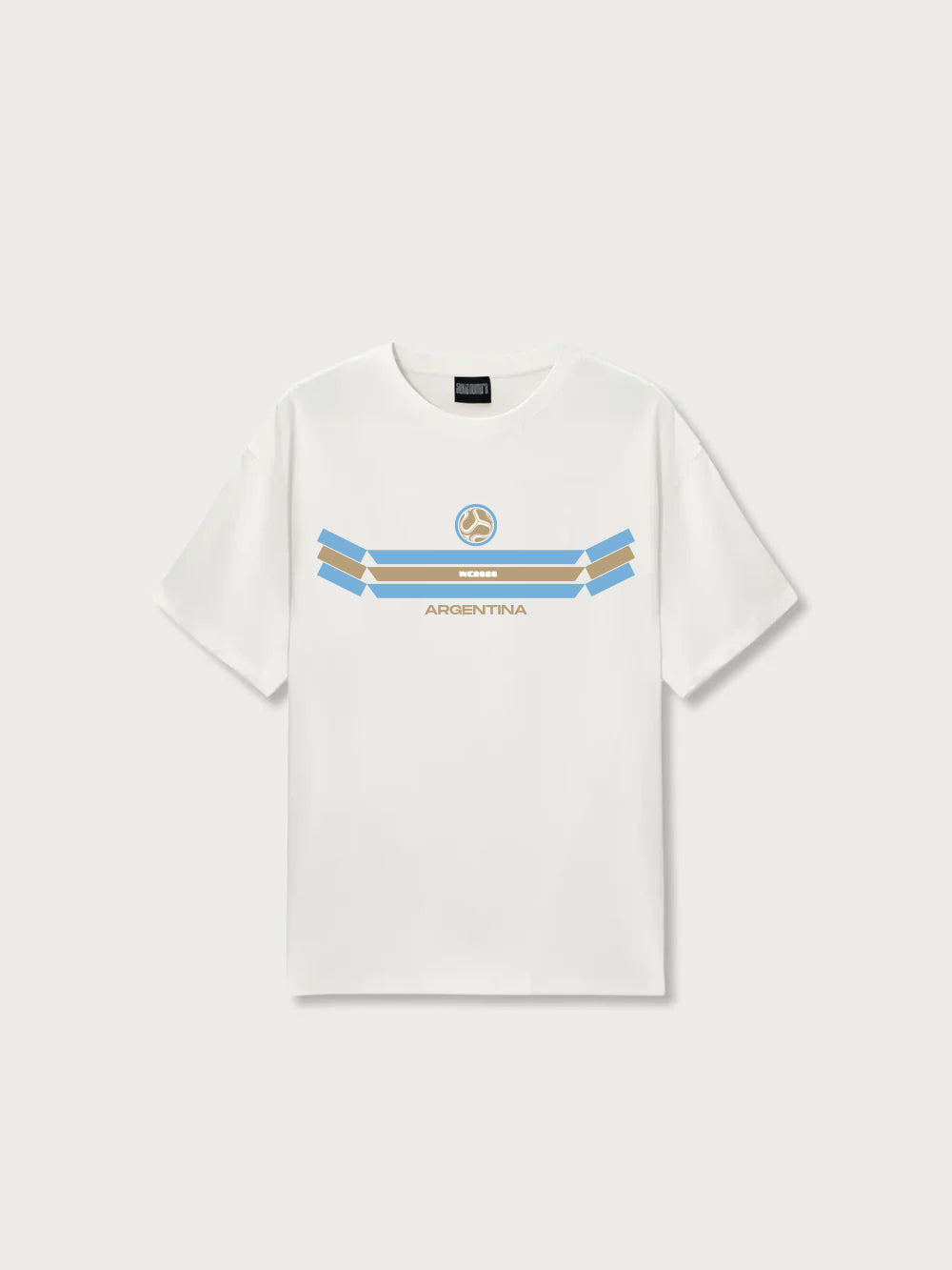 Arjantin Retro Lıne Oversıze T-Shırt