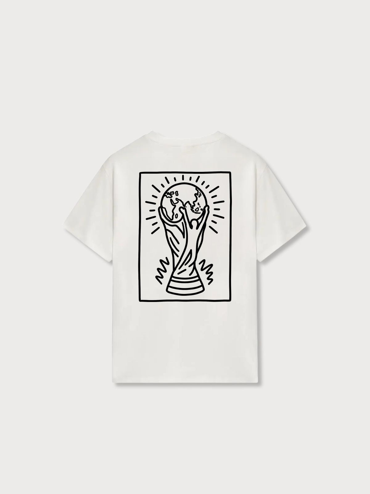 World Cup Kupa Çizim Oversıze T-Shırt