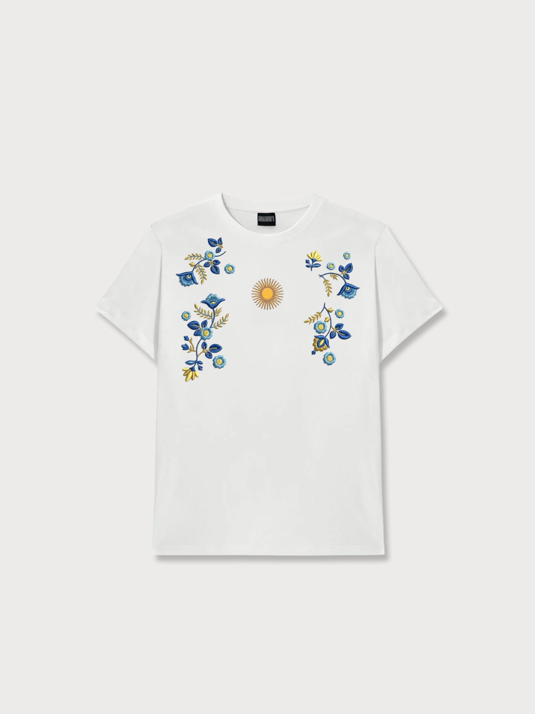 Arjantin Flowers Baskılı T-Shırt